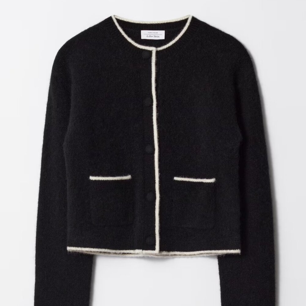 & Other Stories Boxy Crew-Neck Cardigan